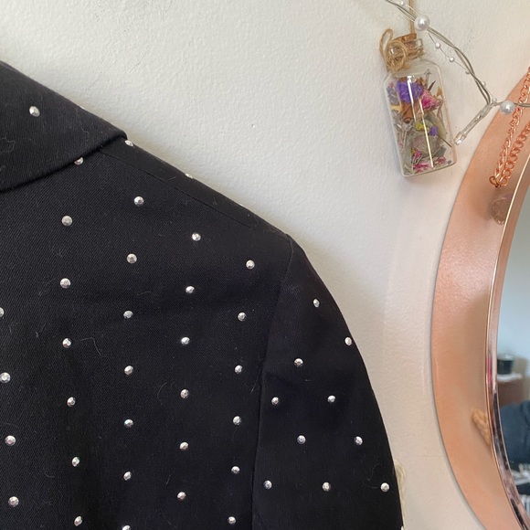 Stunning black & silver studded blazer! - Picture 5 of 7